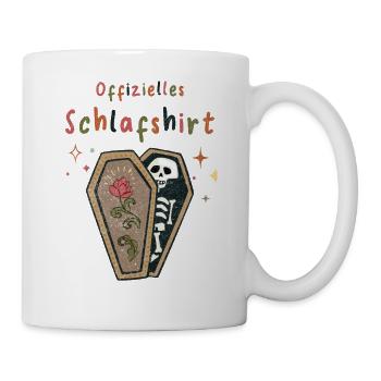 Skelett Offizielles Schlafshirt - Tasse - Weiß - Rechts