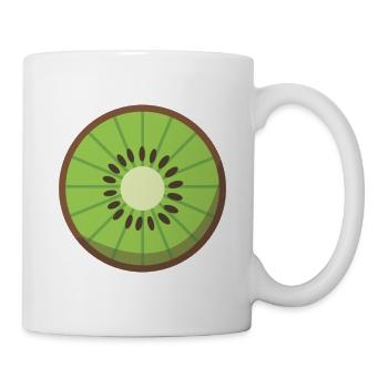 Kiwi Kostüm Faschingskostüm Kiwifrucht Obst Styles - Tasse - Weiß - Rechts