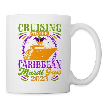 Kreuzfahrt in die Karibik Mardi Gras 2023 Mardi Gr - Tasse - Weiß - Rechts