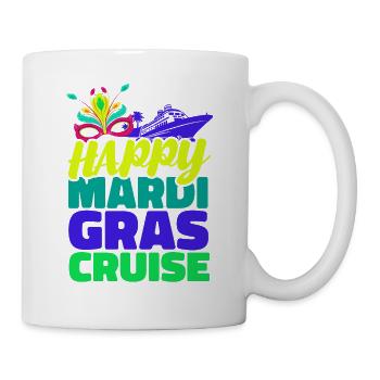 Fröhliche Mardi Gras Kreuzfahrt Mardi Gras Geschen - Tasse - Weiß - Rechts