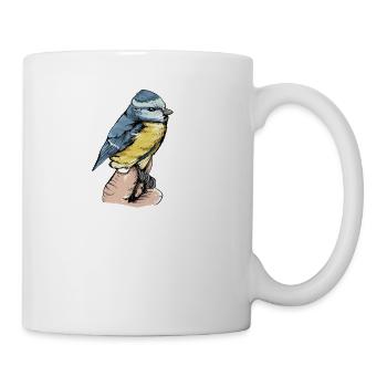 Blaumeise I Vogel Meise Motiv für Vogelbeobachter - Tasse - Weiß - Rechts