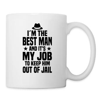 Bachelor party groom best man - Mug - white - Right