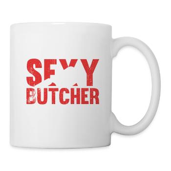 Je n’ai jamais rêvé de devenir un boucher sexy - Mug blanc - blanc - Droite