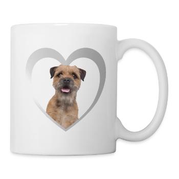 Border Terrier Heart - J’adore le Border Terrier - Mug blanc - blanc - Droite