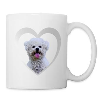 Bichon Frise Heart - I love Bichon Frise - Mug - white - Right