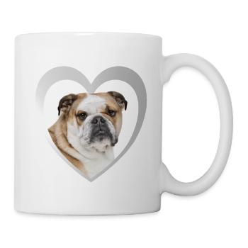 Bulldog Heart - I Love Bulldog - Mug - white - Right