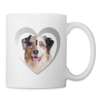 Australian Shepherd Heart - I Love Aussi - Mug - white - Right