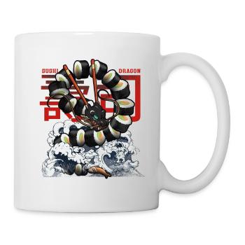 Great Sushi Dragon Japanisches Essen Sushi Lover Wortspiel - Tasse - Weiß - Rechts