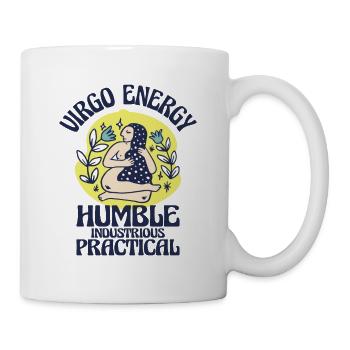 Arbre d’astrologie rétro de l’énergie de la Vierge - Mug blanc - blanc - Droite