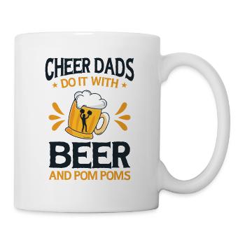 Cheerleader Proud Cheer Dad Cheerleading Beer - Mug - white - Right