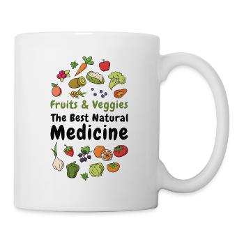 Médecine Naturelle Légumes Végétaliens Amateurs de fruits Fraîcheur - Mug blanc - blanc - Droite