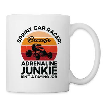 Sprint Car Dirt Track Racing - Mug - white - Right