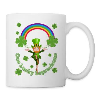 Ein glücklicher Kobold - Tasse - Weiß - Rechts