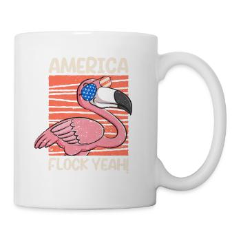 US 'Merica Flock Yeah 4. Juli Witziger Patriotisch - Tasse - Weiß - Rechts