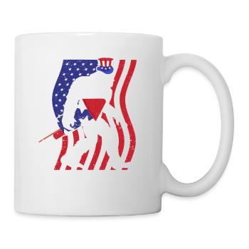 Feux d’artifice Bigfoot 4 juillet Funny Sasquatch - Mug blanc - blanc - Droite