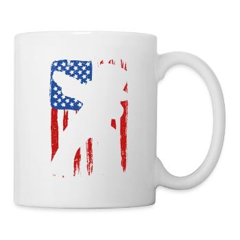 Dabbing American 4. Juli Funny Dab Dance Pose US - Tasse - Weiß - Rechts