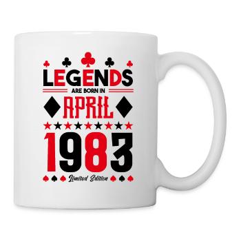cadeau d'anniversaire avril 1983. jeux de carte. - Mug blanc - blanc - Droite