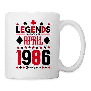 cadeau d'anniversaire avril 1986. jeux de carte. - Mug blanc - blanc - Droite