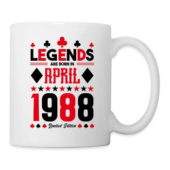 cadeau d'anniversaire avril 1988. jeux de carte. - Mug blanc - blanc - Droite