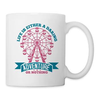 LA VIE EST SOIT UNE AVENTURE AUDACIEUSE, SOIT RIEN - Mug blanc - blanc - Droite