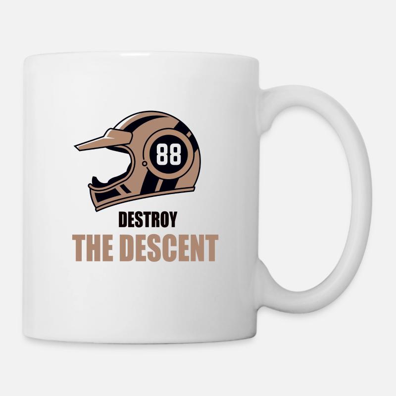 Motocross helmet Destroy The Descent - Mug - white