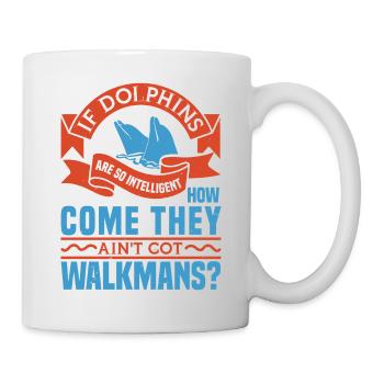 SI LES DAUPHINS VIENNENT THAY WALKMANS - Mug blanc - blanc - Droite
