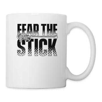 Fear The Stick Intercrosse Lax Player Polo Crosse - Mug - white - Right