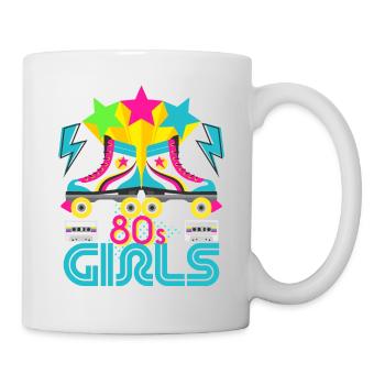 80's Girls Women from the 80s Vintage Retro 80s - Mug - white - Right