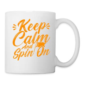 Stay calm and keep turning Flag guard Geschen - Mug - white - Right