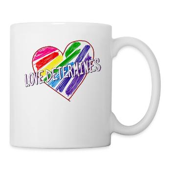HEART LOVE DETERMINES - Mug - white - Right