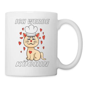 KATZE KOCH ICH WERDE KÖCHIN - Tasse - Weiß - Rechts