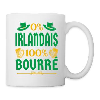 cadeau homme trèfle irlande pour la saint patrick - Mug blanc - blanc - Droite