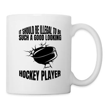 Eishockeyspieler Eishockey Eishockeyteam Hockeyfan - Tasse - Weiß - Rechts