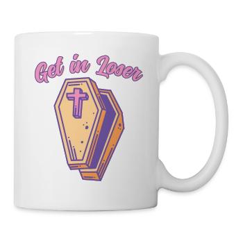Get In Loser Funny Coffin Pastel Goth Kawaii - Mug blanc - blanc - Droite