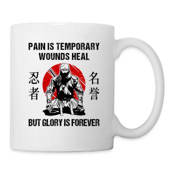 pain is temporary wounds heal but glory is forever - Mug - white - Right
