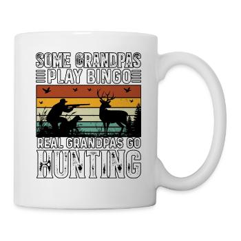 Some Grandpas Play Bingo Real Grandpas Go Hunting - Mug - white - Right