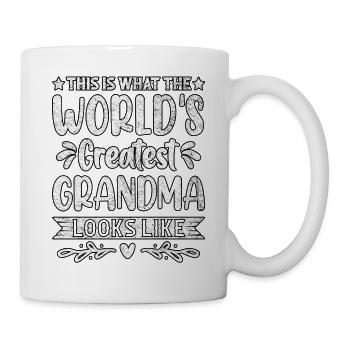 Voici à quoi ressemble la plus grande grand-mère du monde - Mug blanc - blanc - Droite