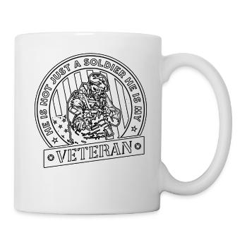 He Is Not Just A Soldier He Is My Military Veteran - Mug - white - Right
