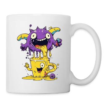 Monster Crash - Purple Monster and Yellow Cup - Mug - white - Right