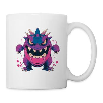 Monster Crash - Monstre violet cool - Mug blanc - blanc - Droite