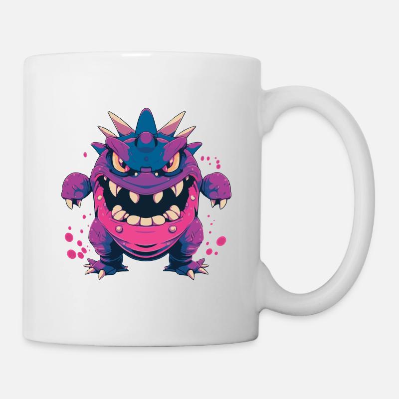 Monster Crash - Monstre violet cool - Mug blanc - blanc