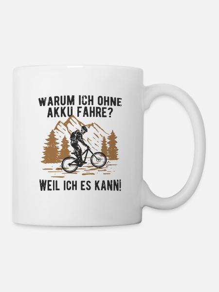 Fahrrad Radsport Mountainbike - Tasse - Weiß