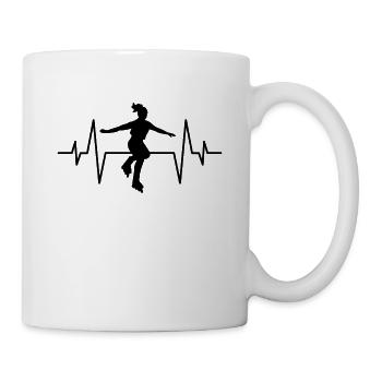 Inline skaten Herzschlag - Tasse - Weiß - Rechts