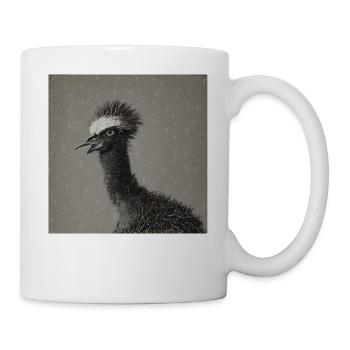 Portrait d’émeu dans le style du 19ème siècle - Mug blanc - blanc - Droite