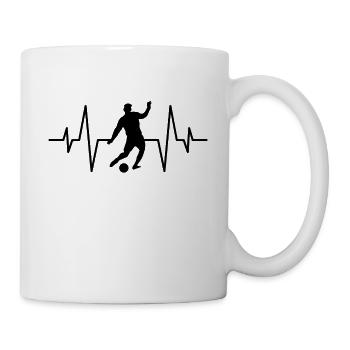 Fußball Herzschlag - Tasse - Weiß - Rechts