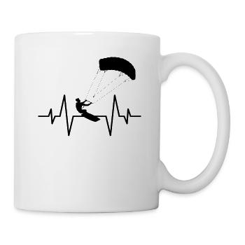 kite surfen Herzschlag - Tasse - Weiß - Rechts