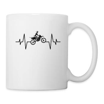 Motocross Motorcycle Heartbeat - Mug - white - Right