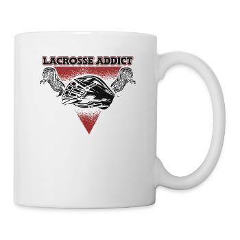 Lacrosse Adict Polocrosse Intercrosse Lax Player - Mug - white - Right