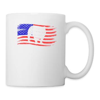 American Bulldog 4 juillet Dog Lovers - Mug blanc - blanc - Droite