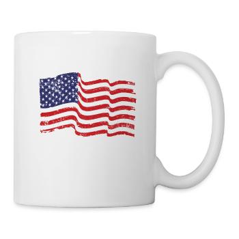 Meilleur père de tous les temps drapeau américain - Mug blanc - blanc - Droite